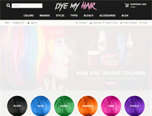 Tablet Screenshot of dyemyhair.com